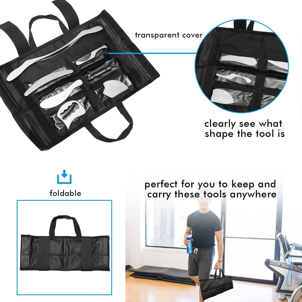 Stainless Steel Gua Sha Massage Tool Set for Face and Body