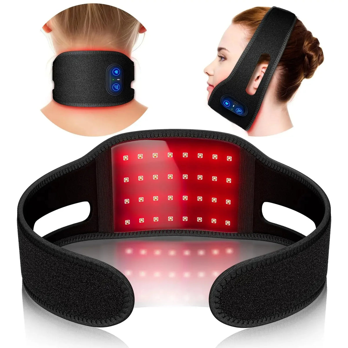 LED Light Face and Neck Wrap, Rechargeable