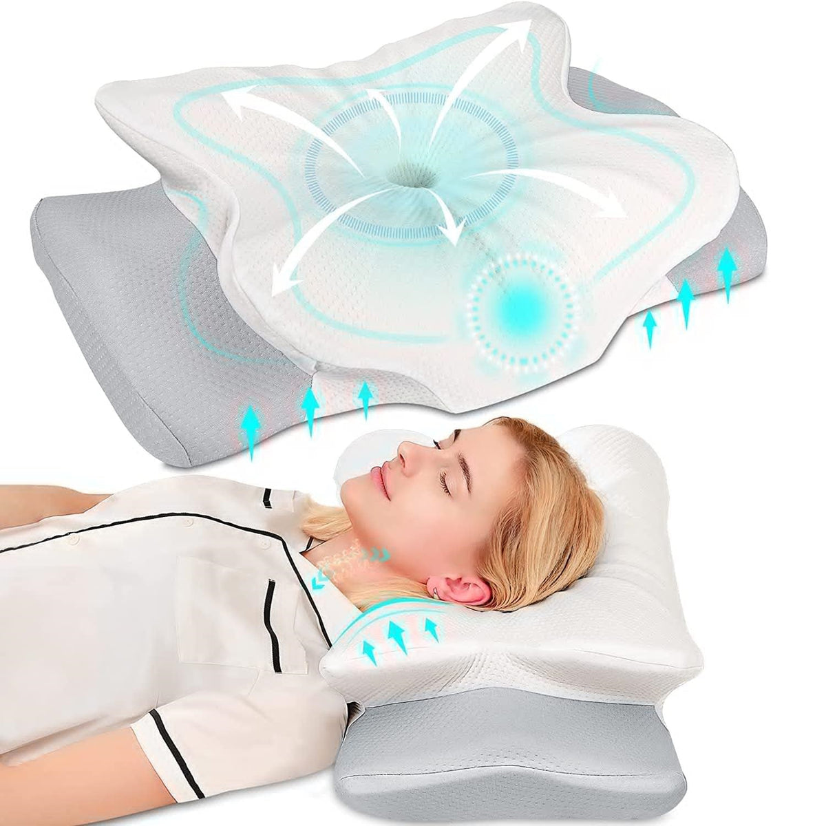 Contour Memory Foam Pillow with Two Height Options