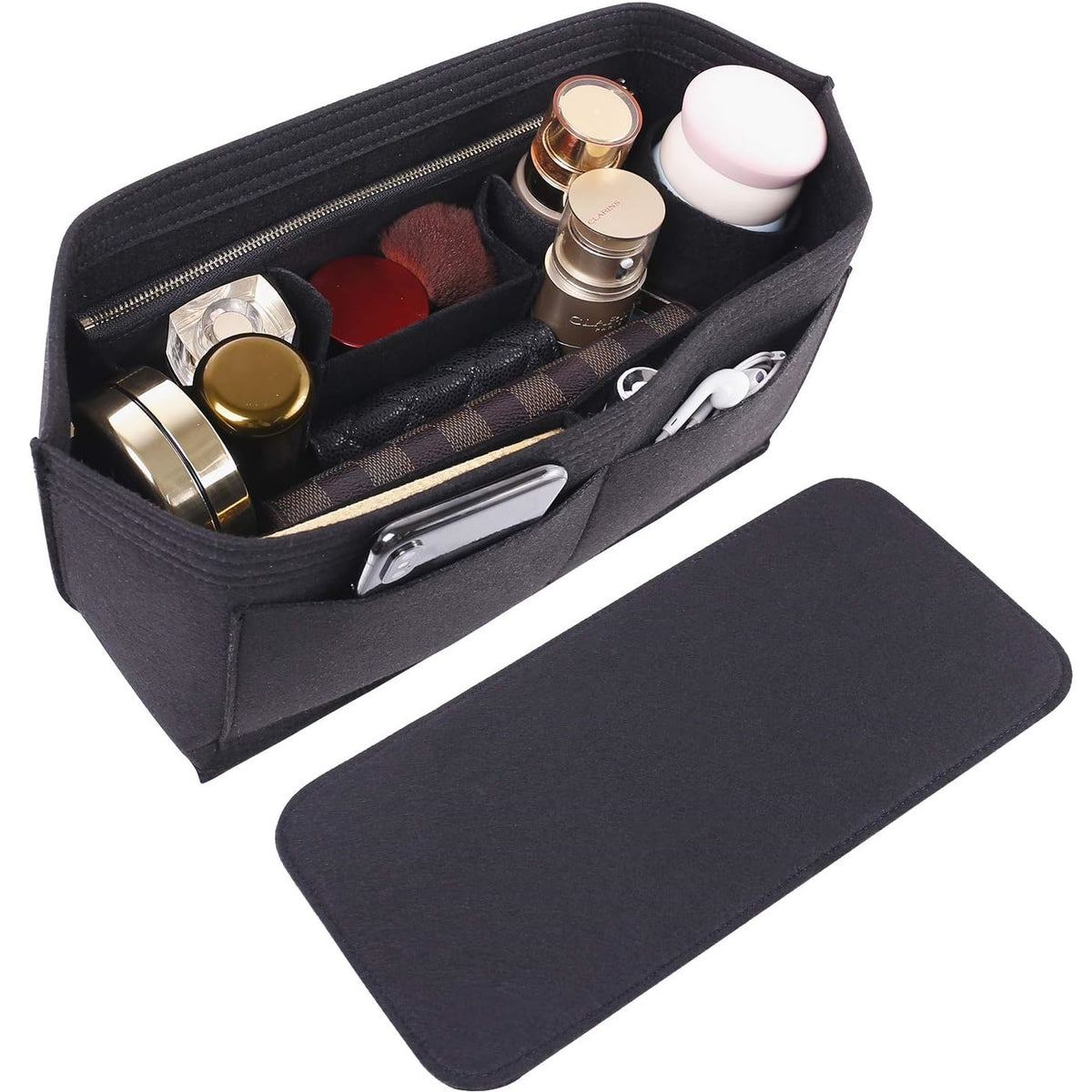 Multi-Pocket Felt Handbag Insert Organizer