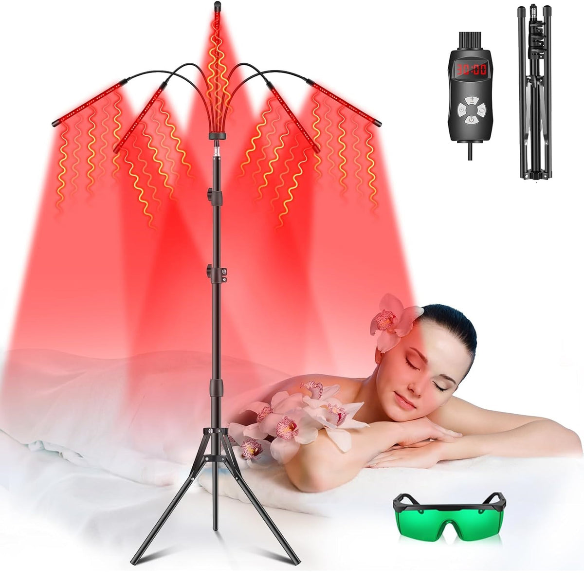 LED Light Panel Device with Adjustable Floor Stand