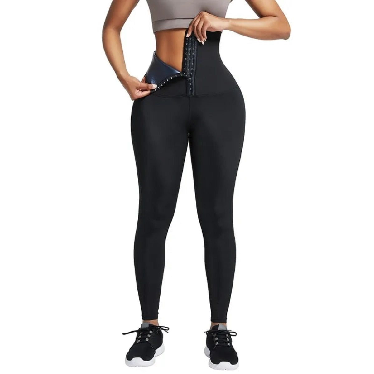 High Waist Sauna Sweat Leggings with Compression Fit