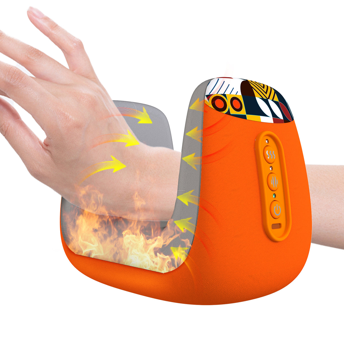 Cordless Heated Hand and Wrist Massager with Compression