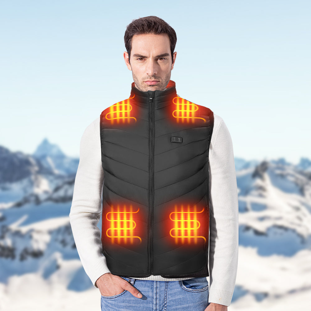 Electric Heated Vest with 11 Warming Zones for Winter