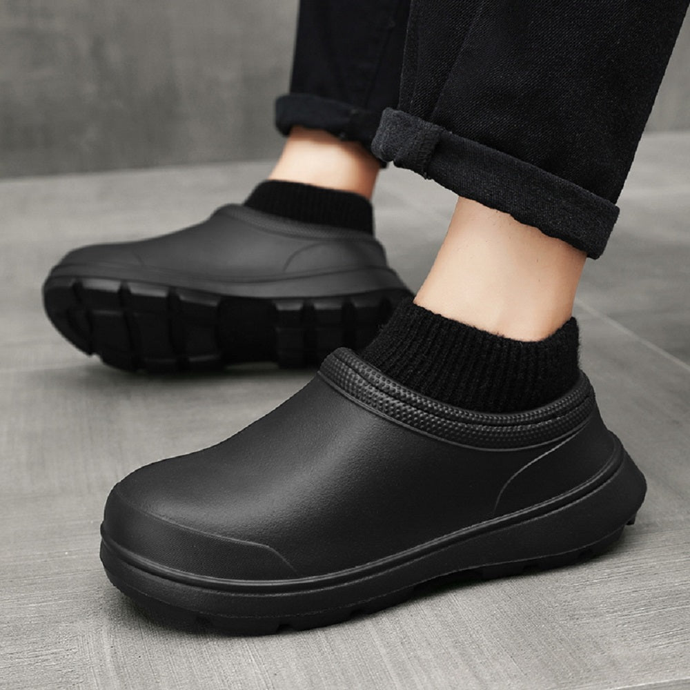 Winter Warm Fleece-Lined Waterproof Clogs Non-Slip
