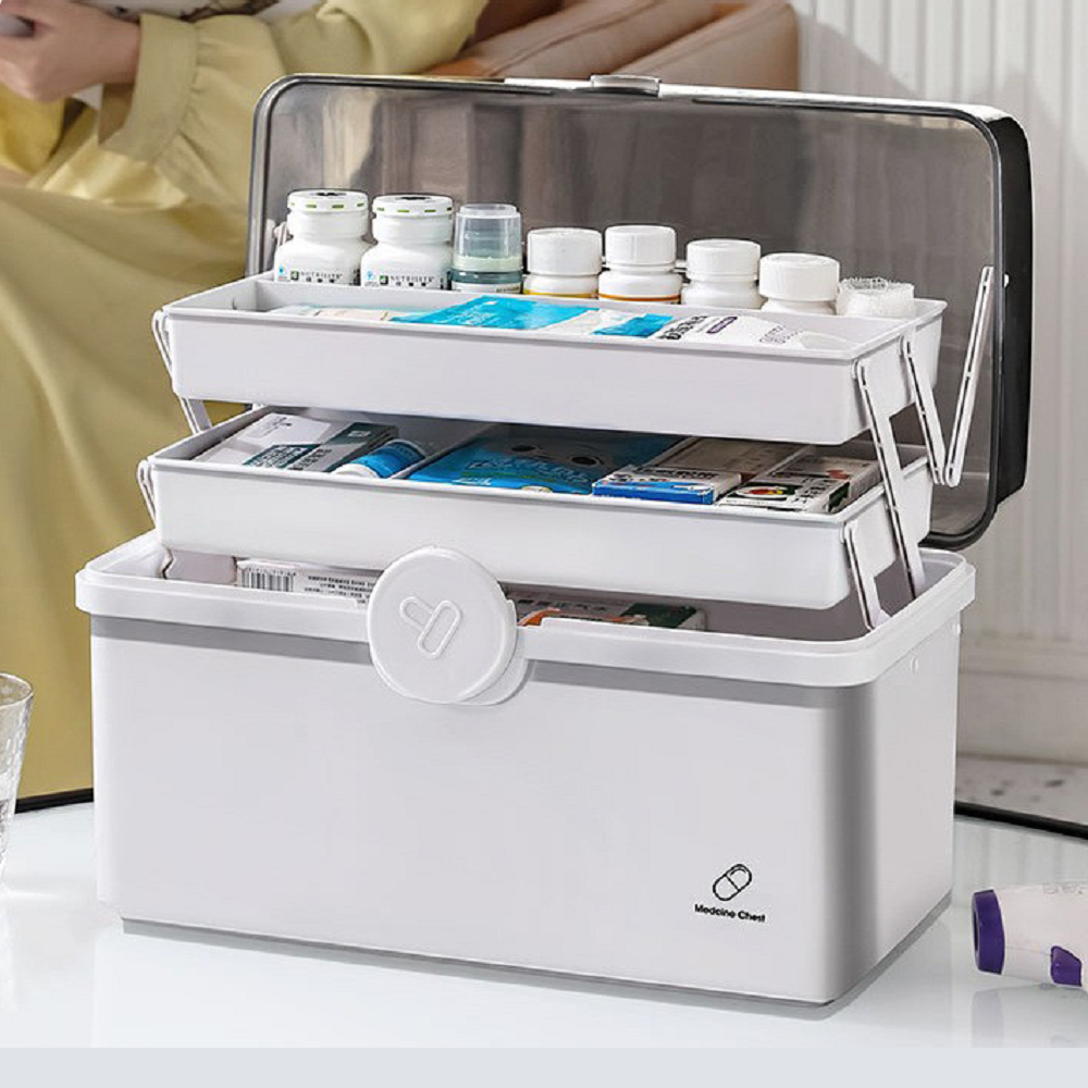 Multi-Layer Foldable Storage Box Organiser with Lock