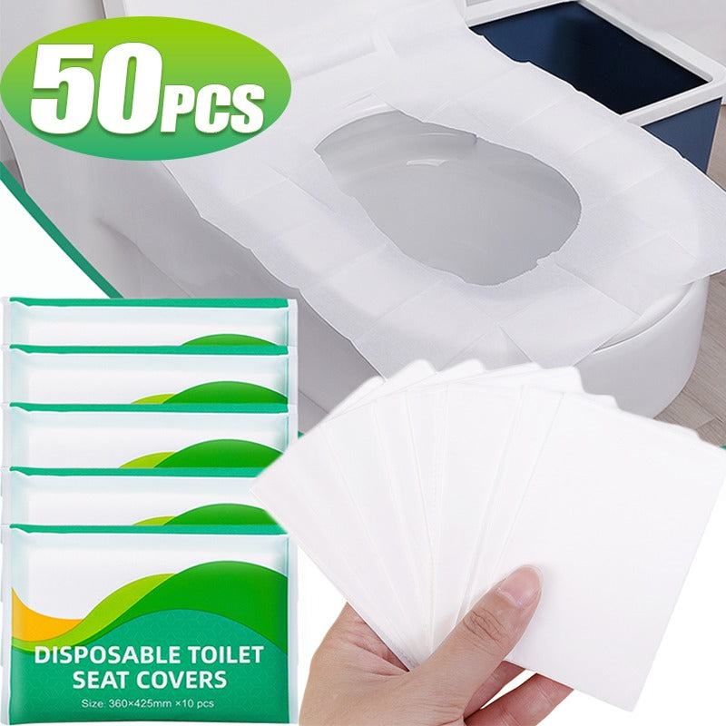 Disposable Toilet Seat Covers Travel Pack of 50
