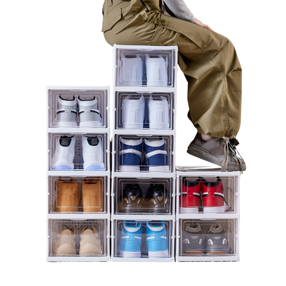 Foldable Transparent Sneaker Shoes Storage Organizer