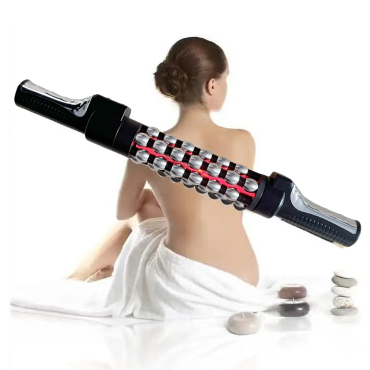 Heated Electric Roller Body Massager with 360-Degree Roller