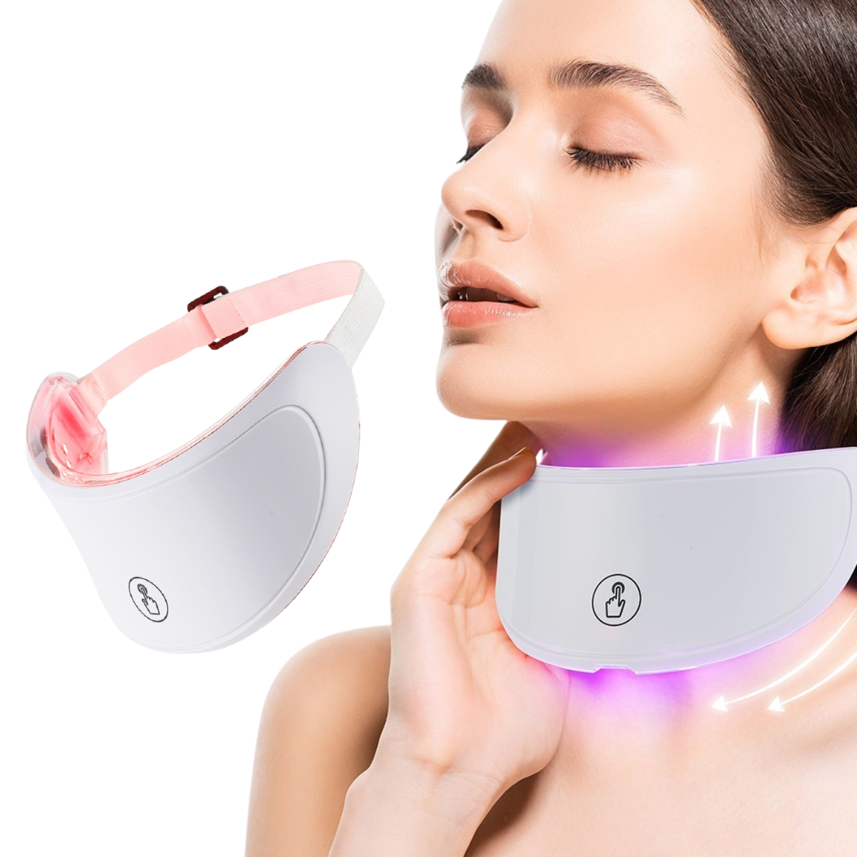 LED Neck Care Mask Device with Adjustable Fit