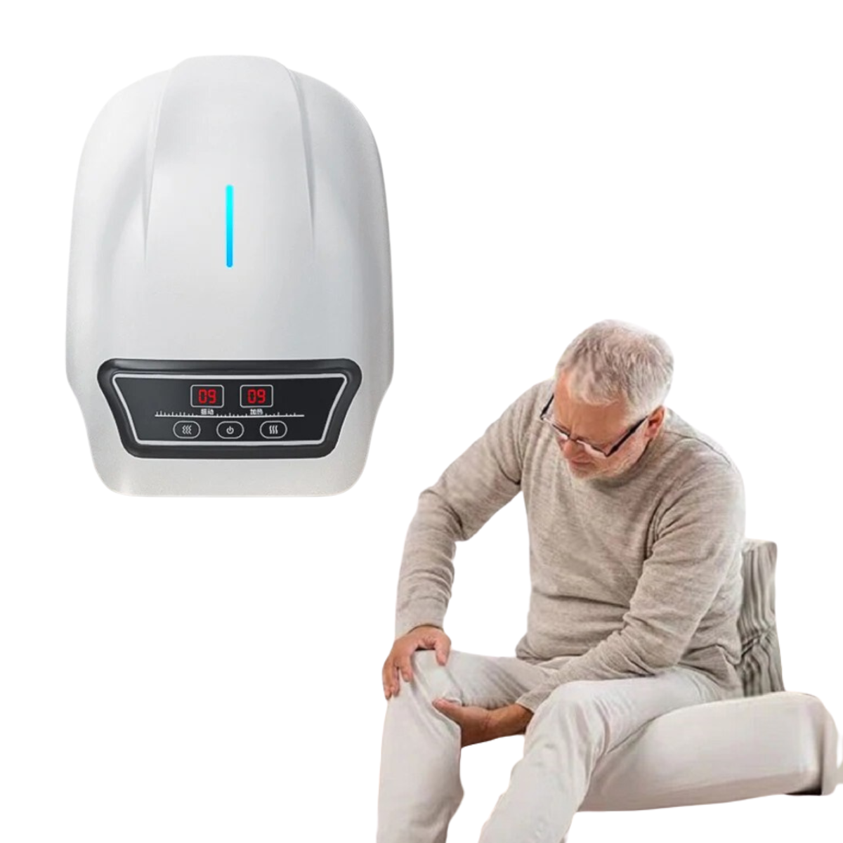 Cordless Heated Knee Massager with Vibration