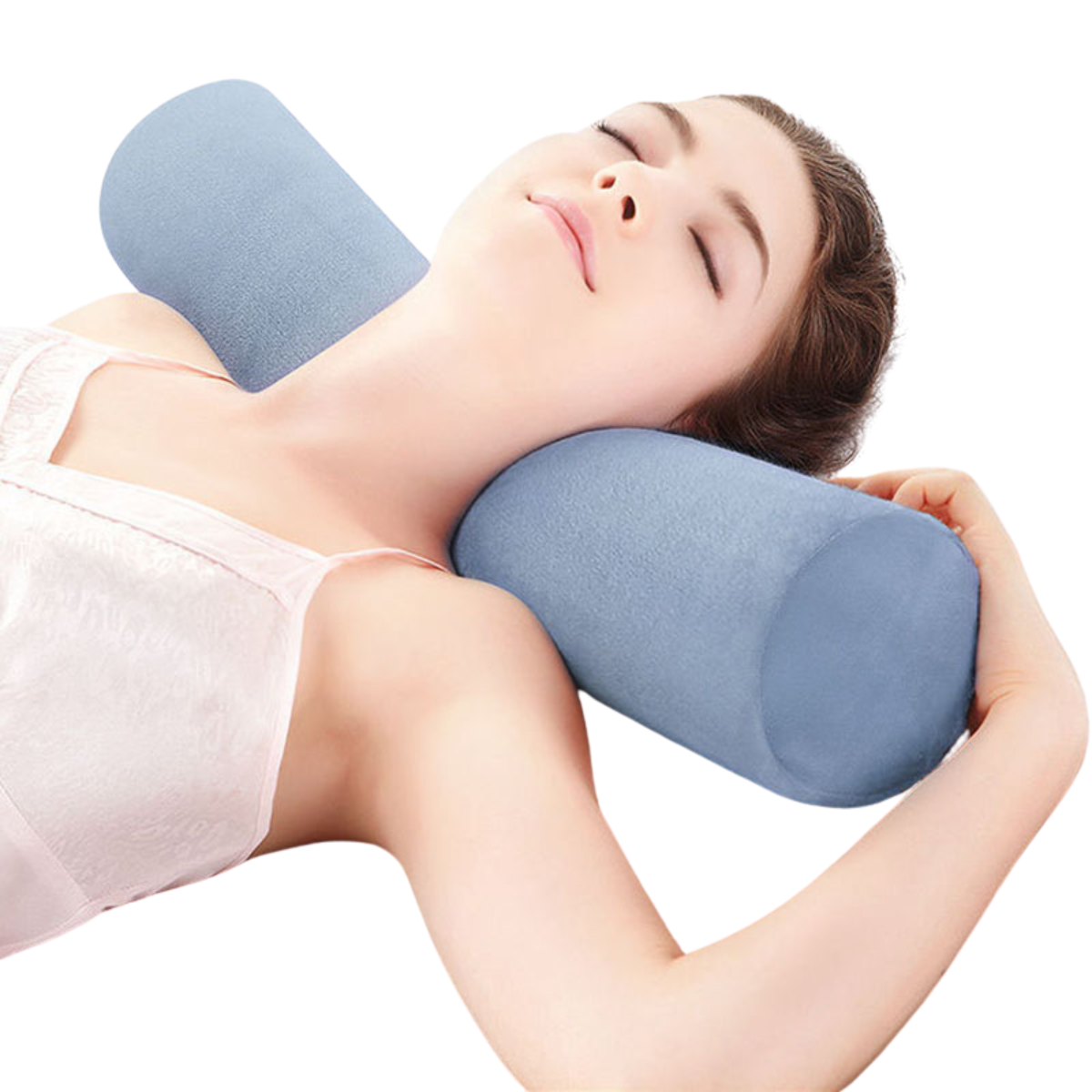 Memory Foam Cylinder Neck and Back Support Pillow