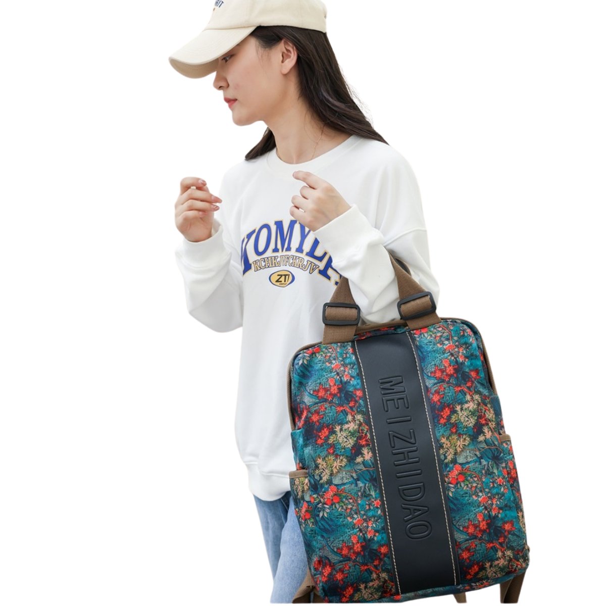 Canvas Backpack Rucksack Shoulder Bag for Women
