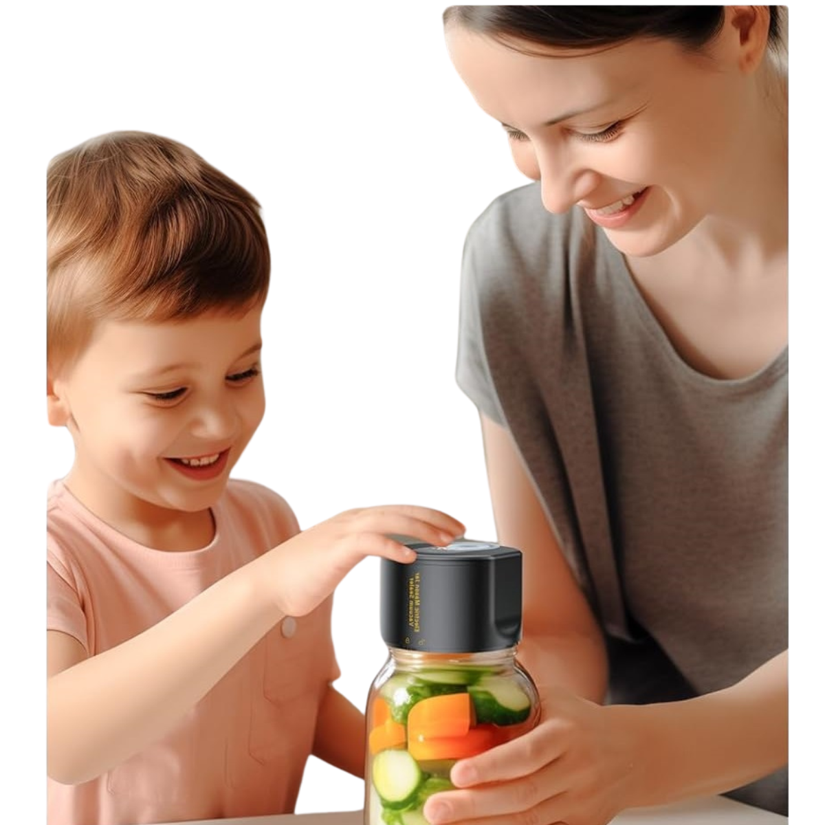 Electric Mason Jar Vacuum Sealer with Lids and Converter