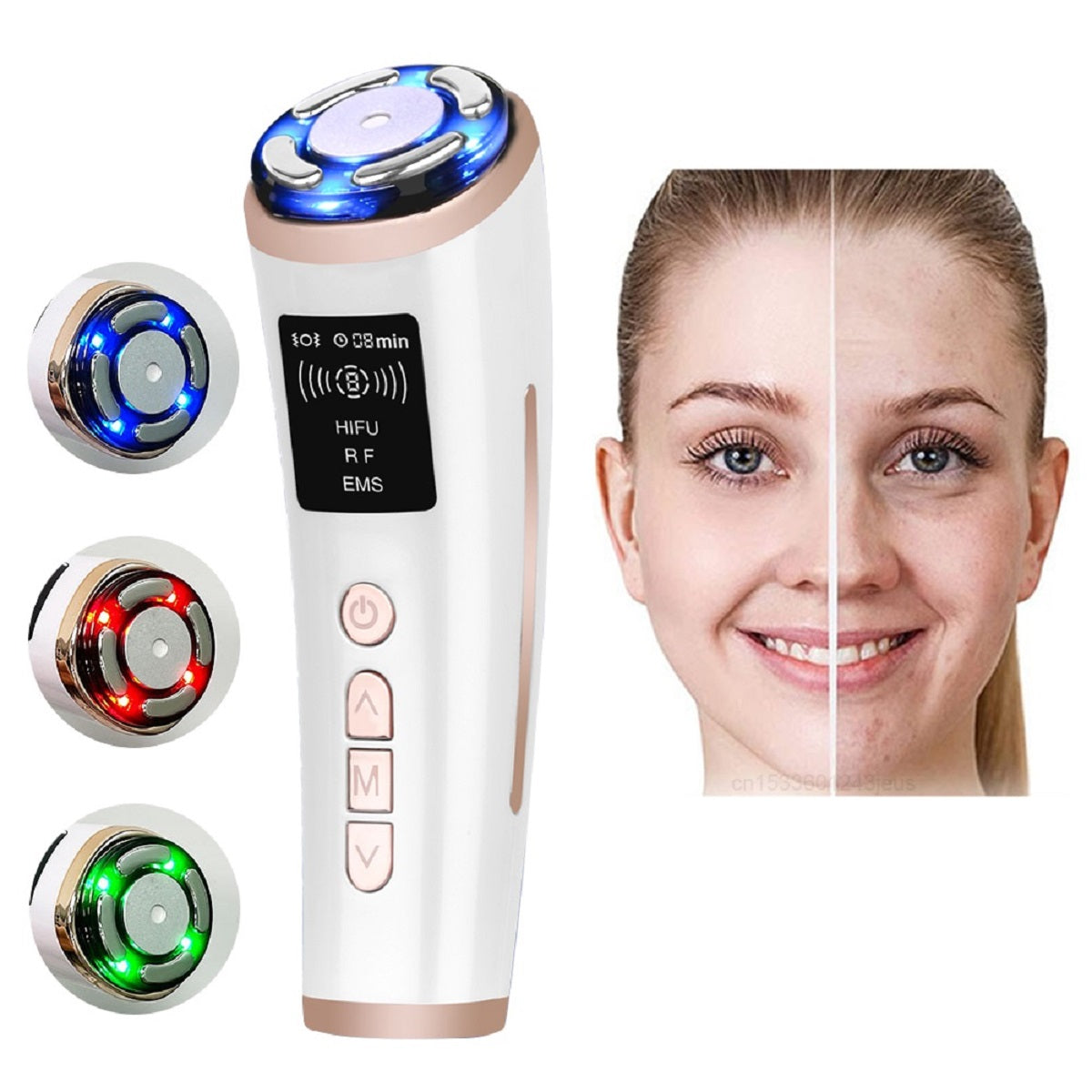 LED and Ultrasonic Facial Device for At-Home Skincare