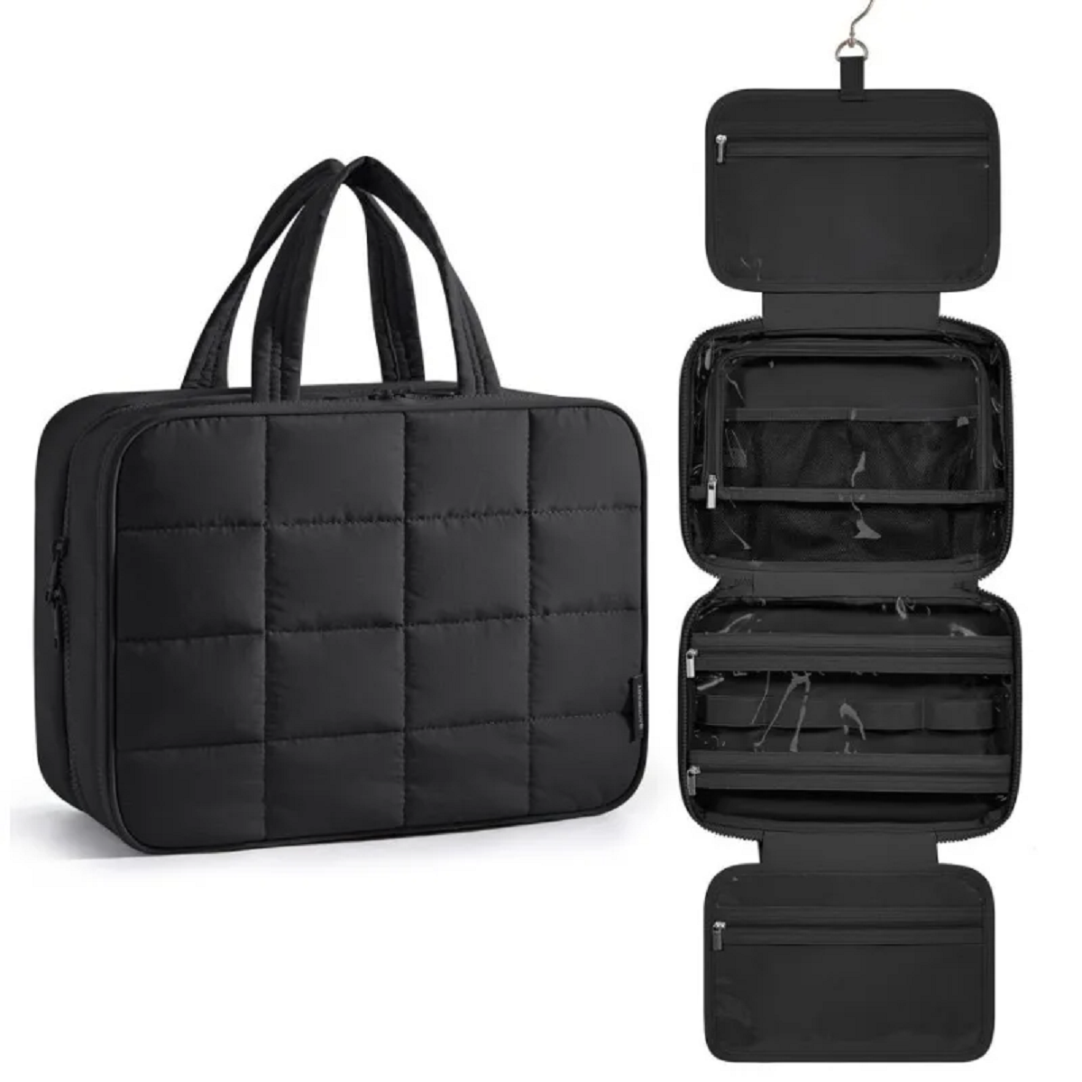 Multi-Functional Travel Toiletry Bag with Jewellery Pocket