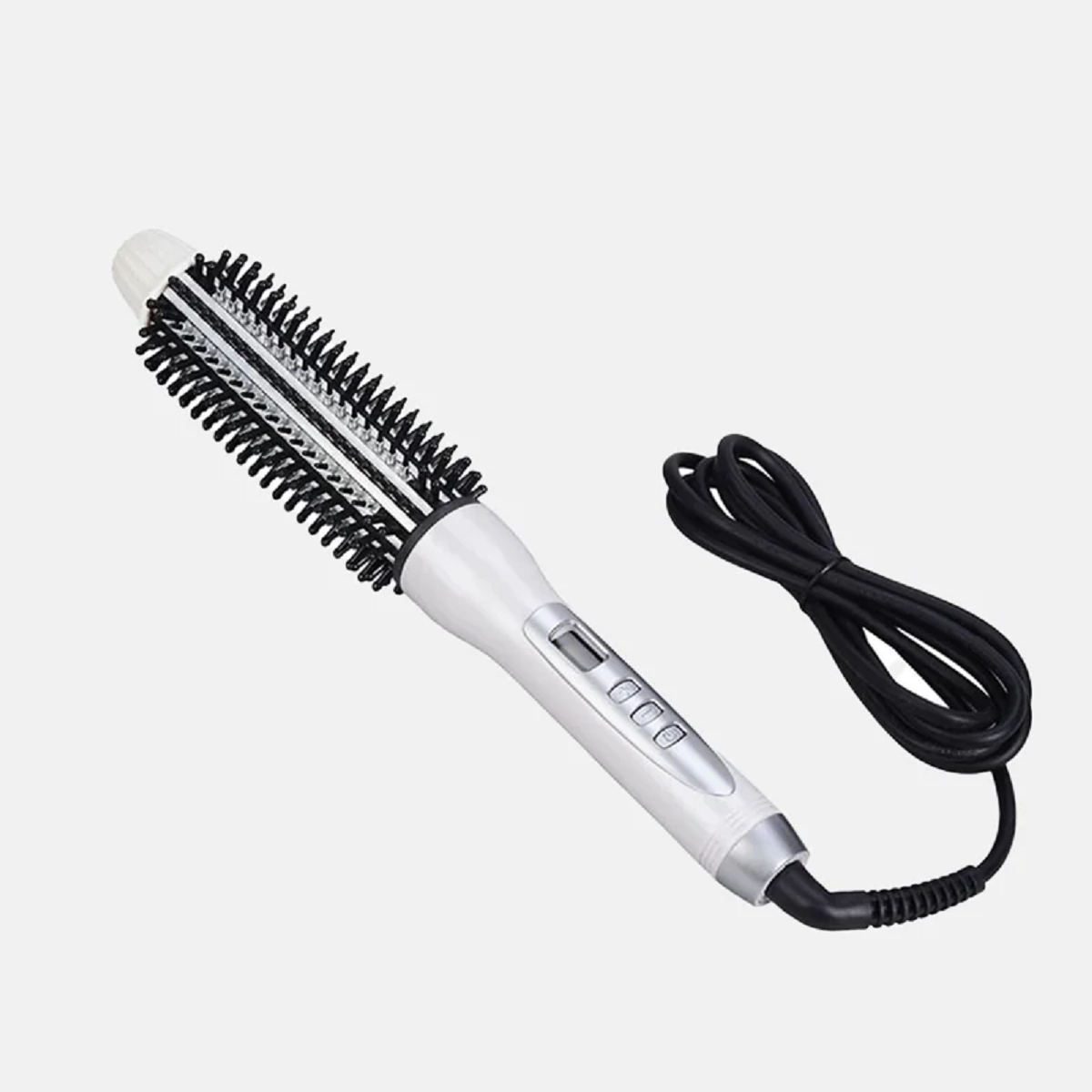 Curling Iron Tourmaline Ceramic Ionic Anti-Scald Hot Brush for All Hair Types