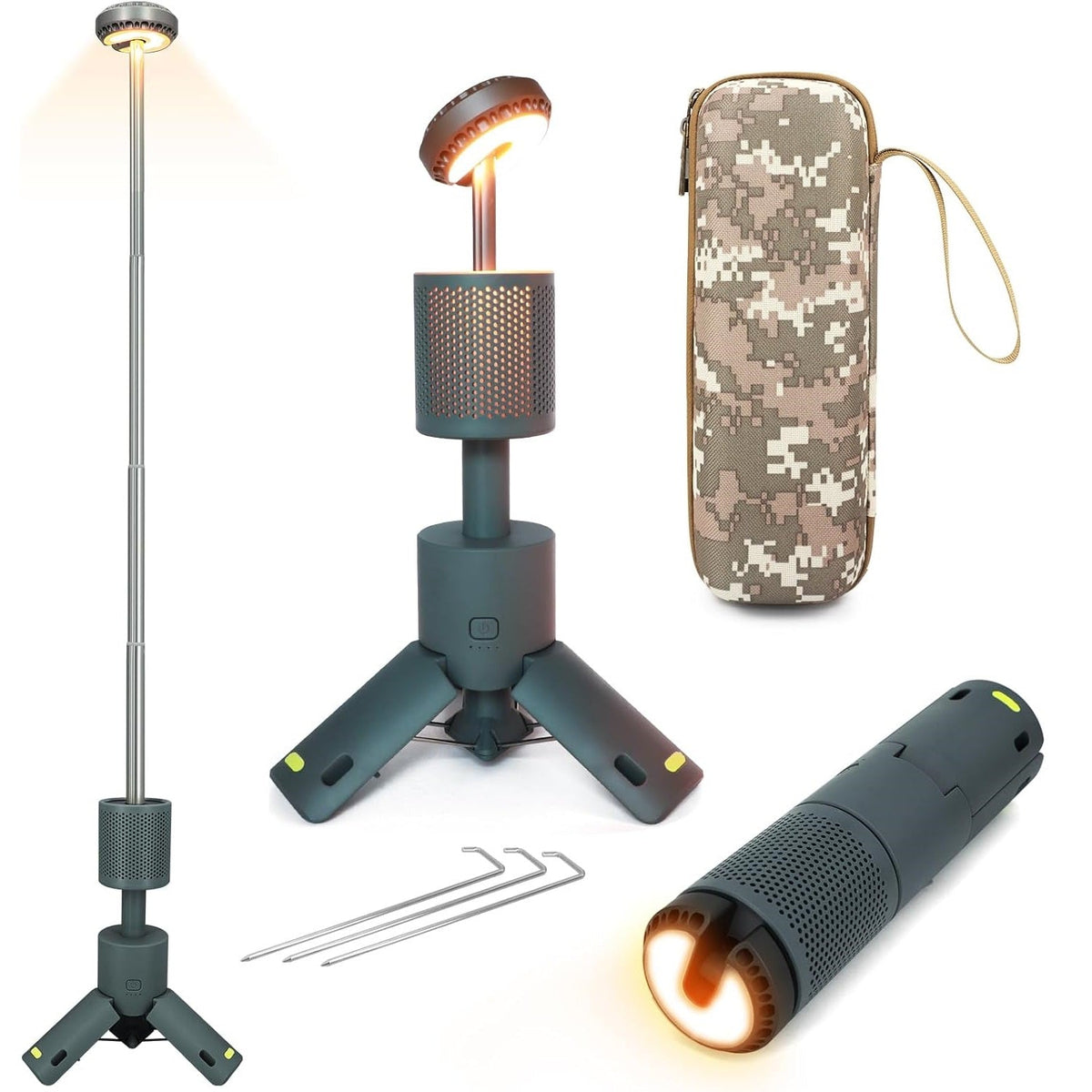 Telescopic Rechargeable Camping Lantern with Power Bank