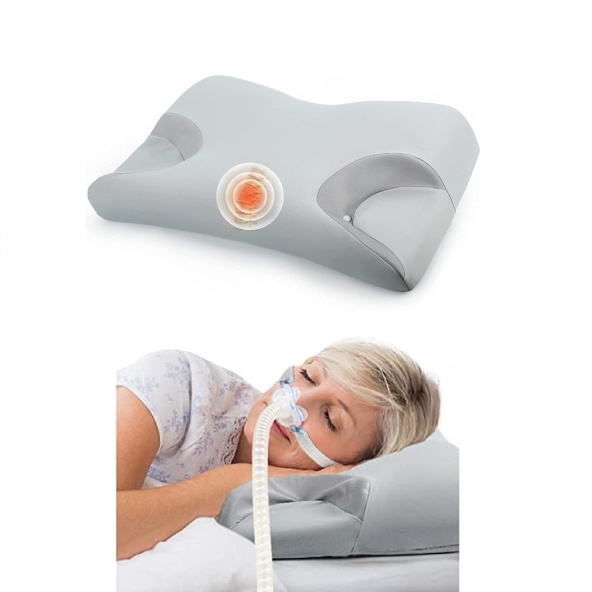 Contour Memory Foam Pillow for Side Sleepers Adjustable Height