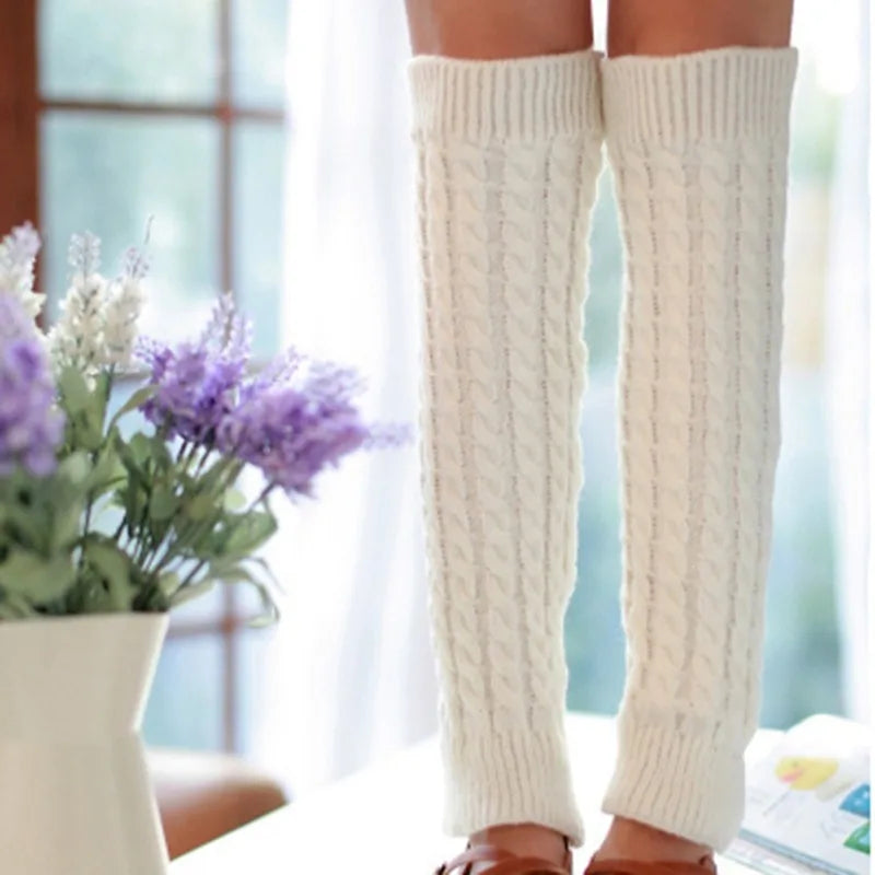 Women's Knitted Leg Warmers Soft Ribbed Boot Cuffs