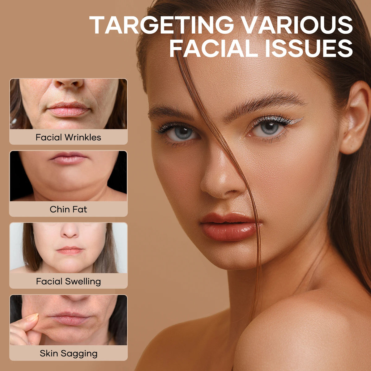 Cordless Facial Toning Belt with Adjustable Fit