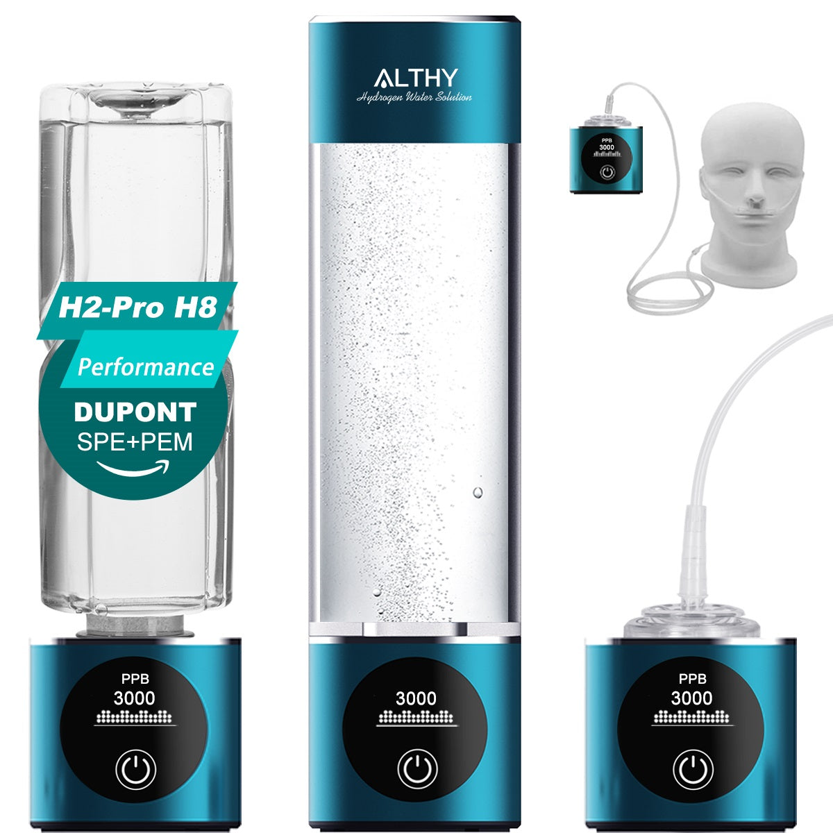 Portable Hydrogen Water Bottle Rechargeable Ionizer Cup