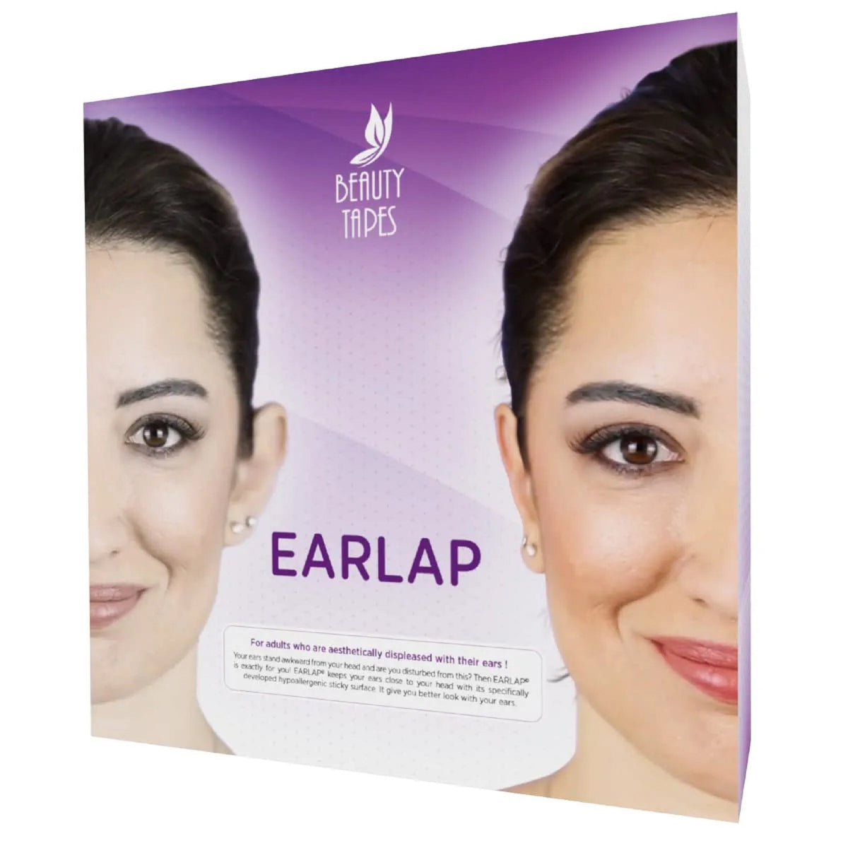 Invisible Cosmetic Ear Tapes with Solvent Wipes 20 Pack