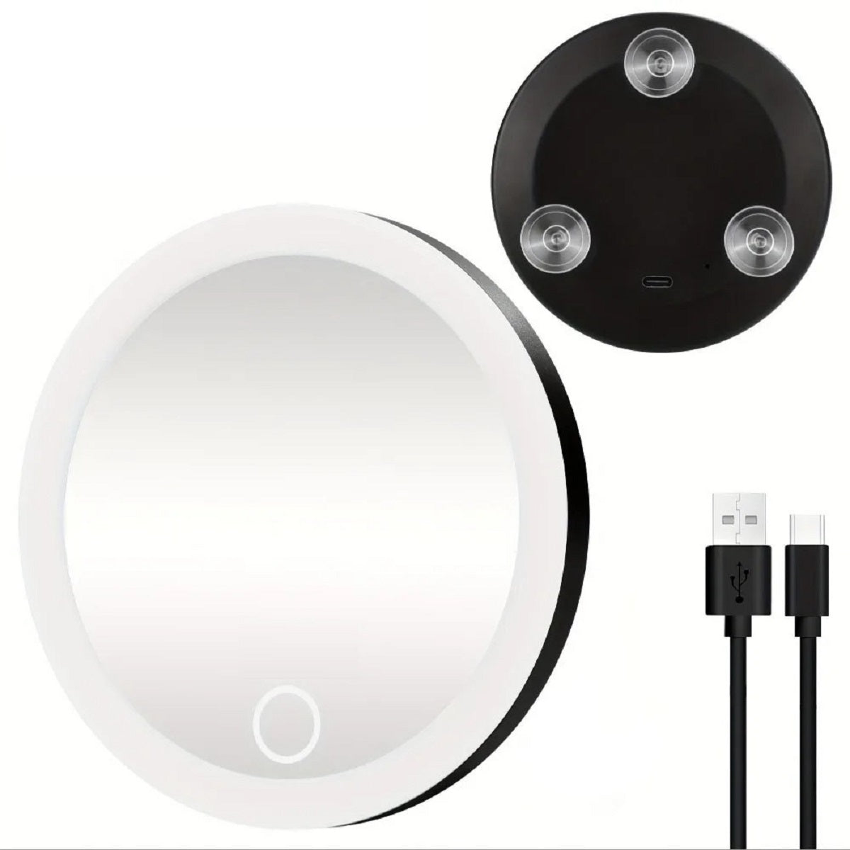 Rechargeable 6-Inch LED Vanity Mirror with Magnification