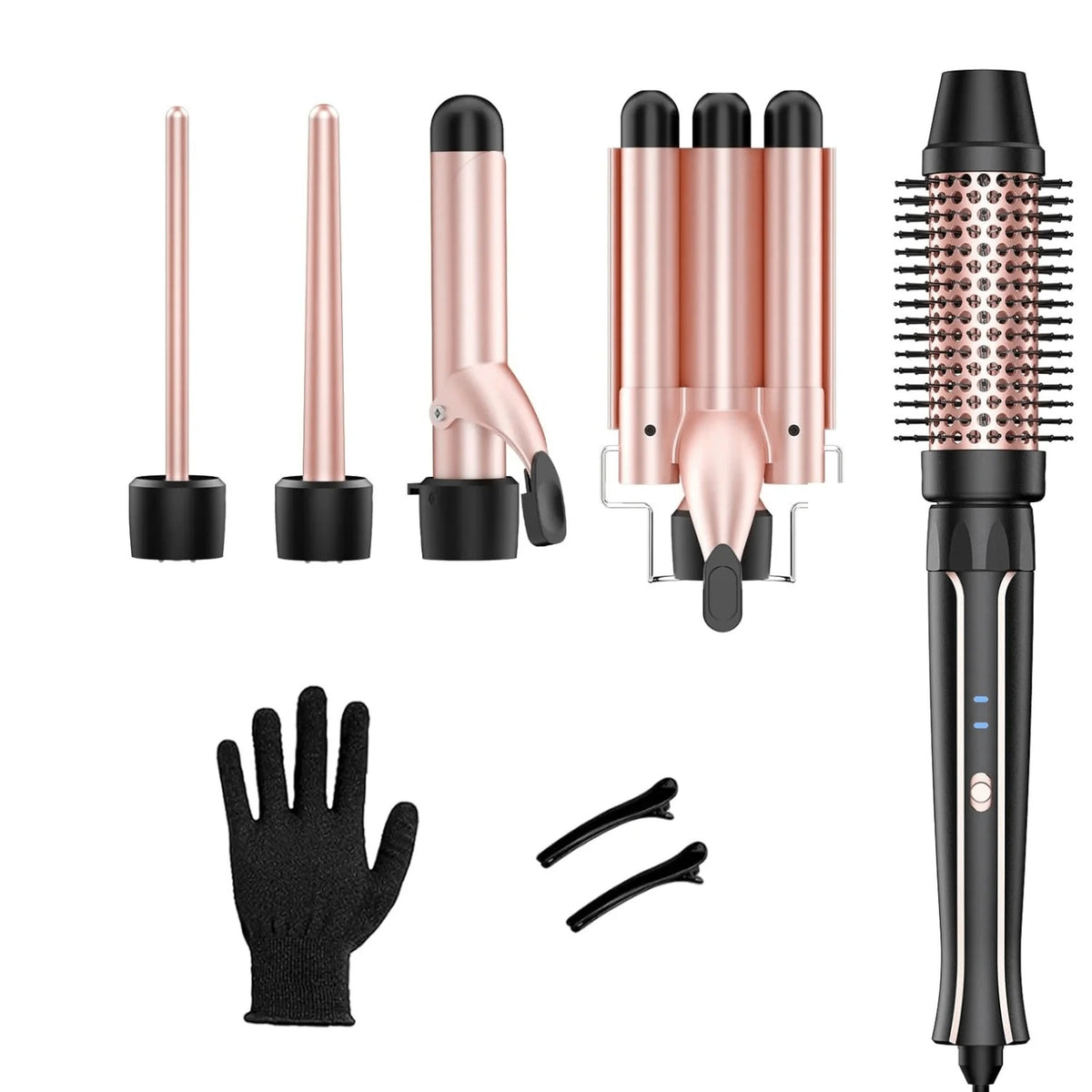 5-in-1 Hair Waver and Curling Iron with Interchangeable Barrels