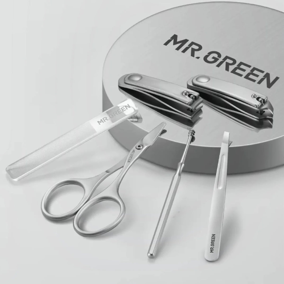 Stainless Steel Nail Clipper Manicure Set with Case