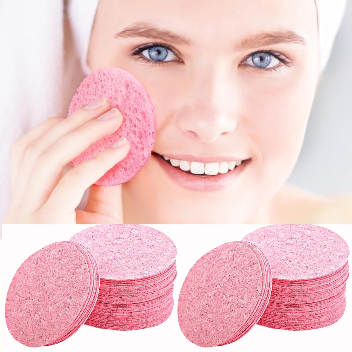 Reusable Exfoliating Facial Cleansing Sponge Flower Shape