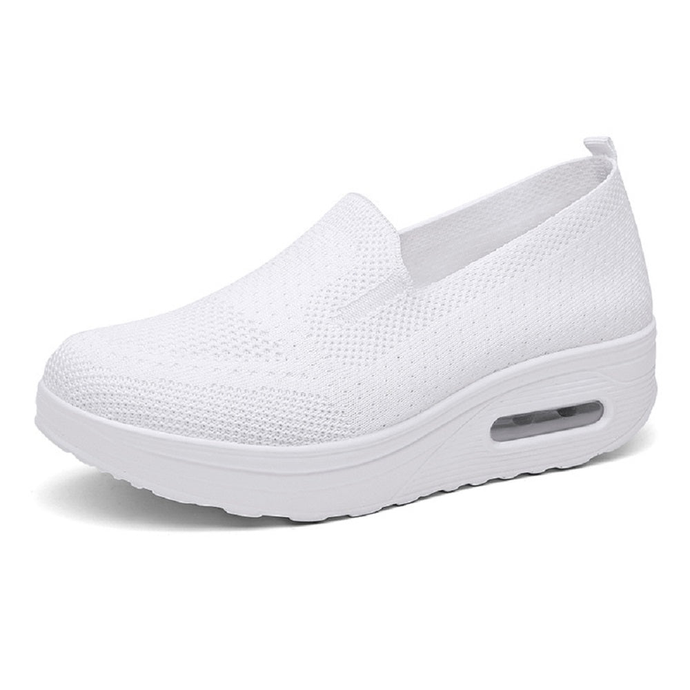 Cushioned Slip-On Platform Sneakers for Women