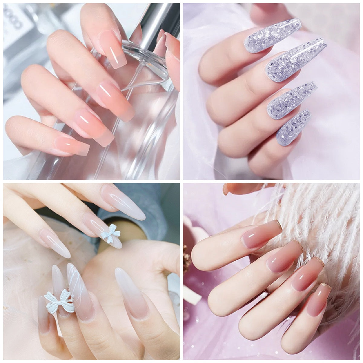 Dip Powder Nail Kit for a French Manicure without a Lamp