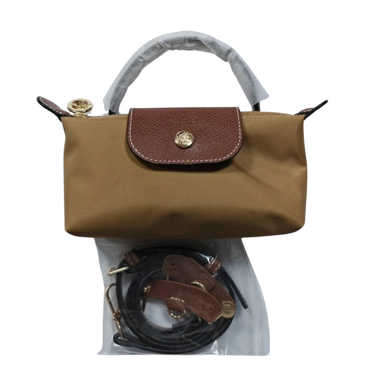 Mini Woven Dumpling Crossbody Bag with Strap