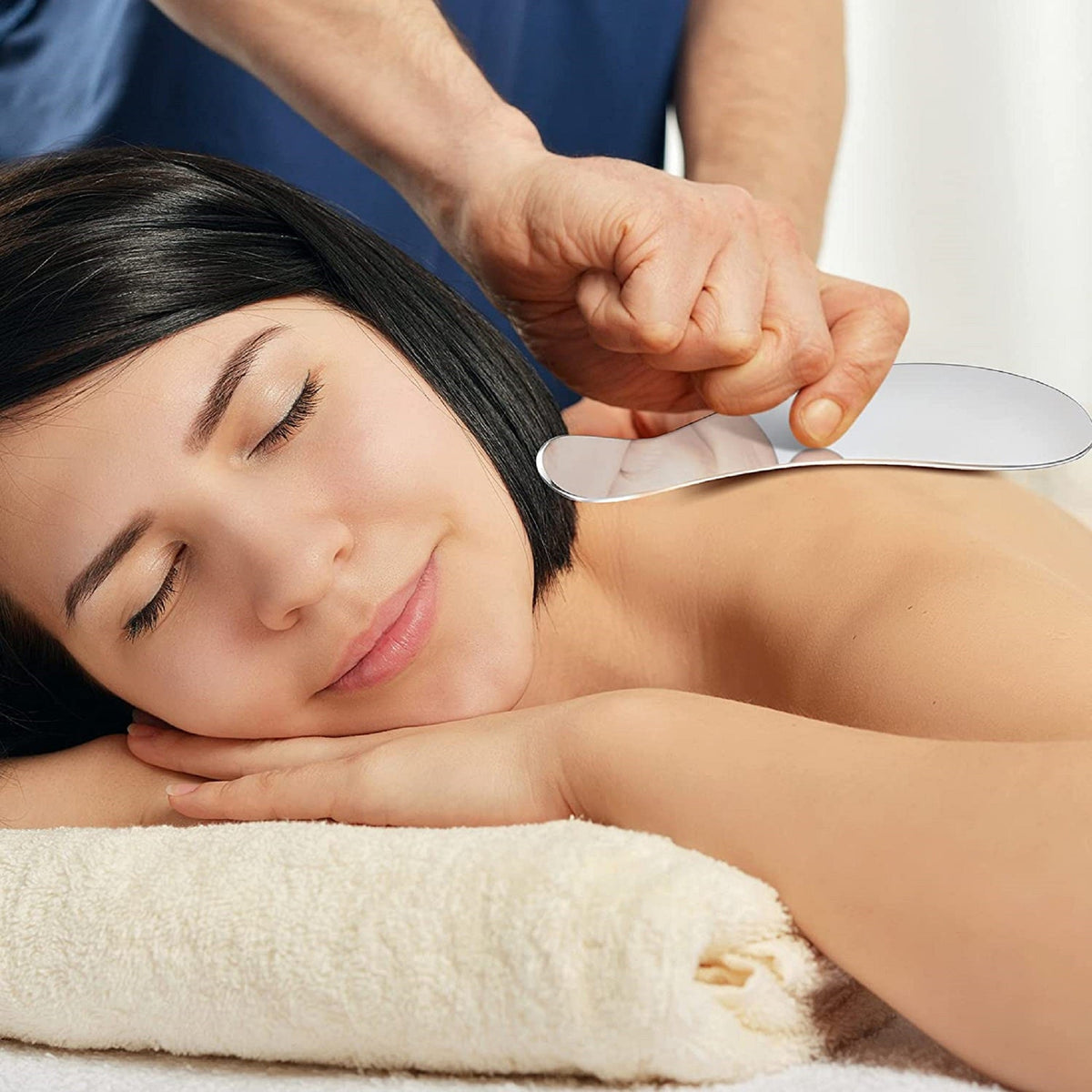 Stainless Steel Gua Sha Scraping Massage Tool for Face and Body
