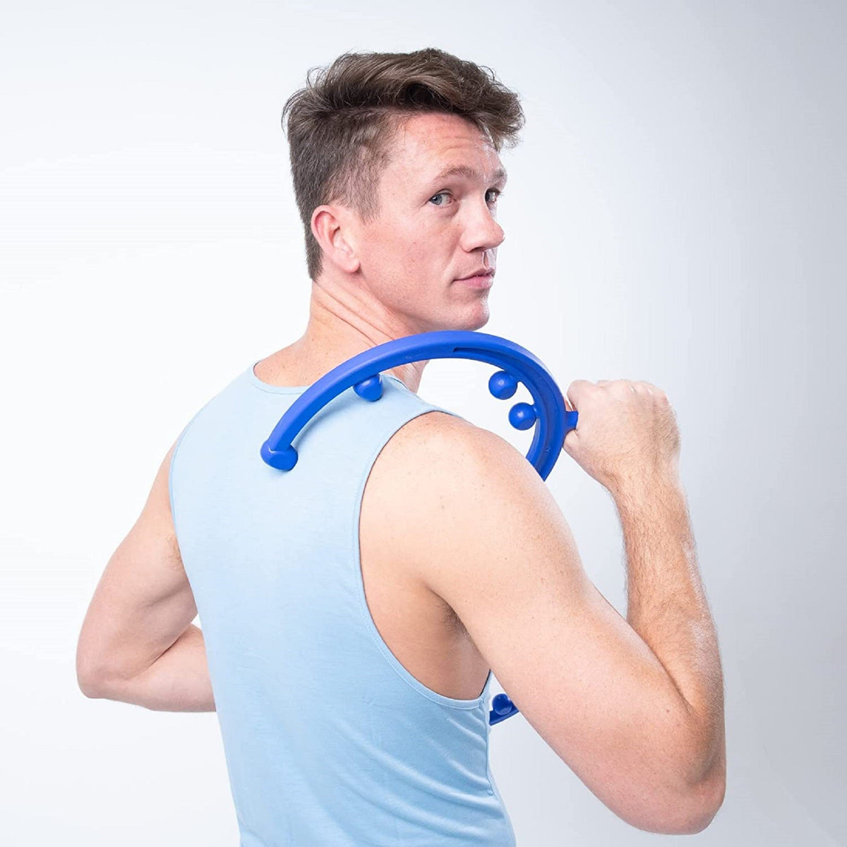 Handheld Trigger Point Body Massage Tool with Textured Nodes