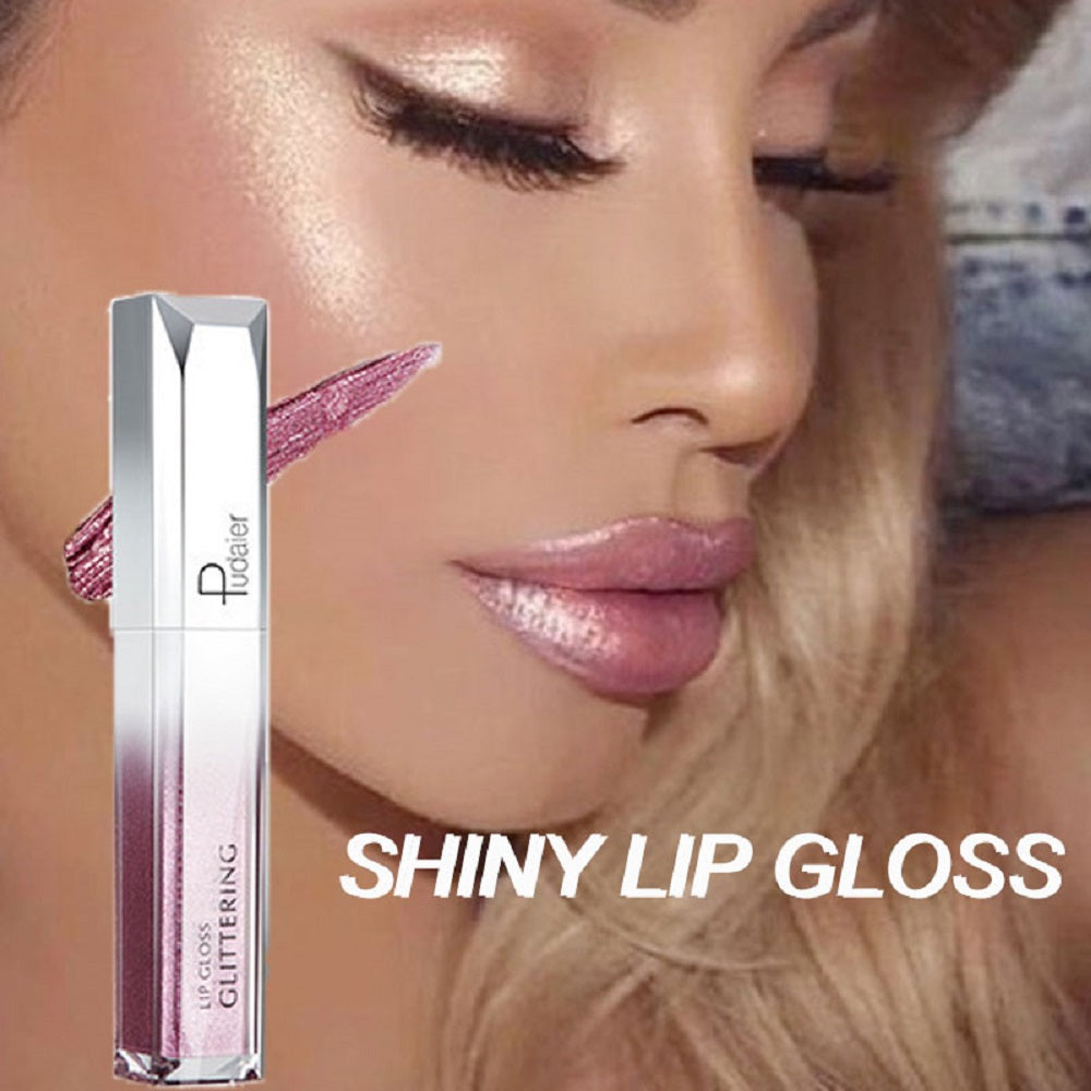 Diamond Shimmer Lip Gloss Long-Wear Waterproof