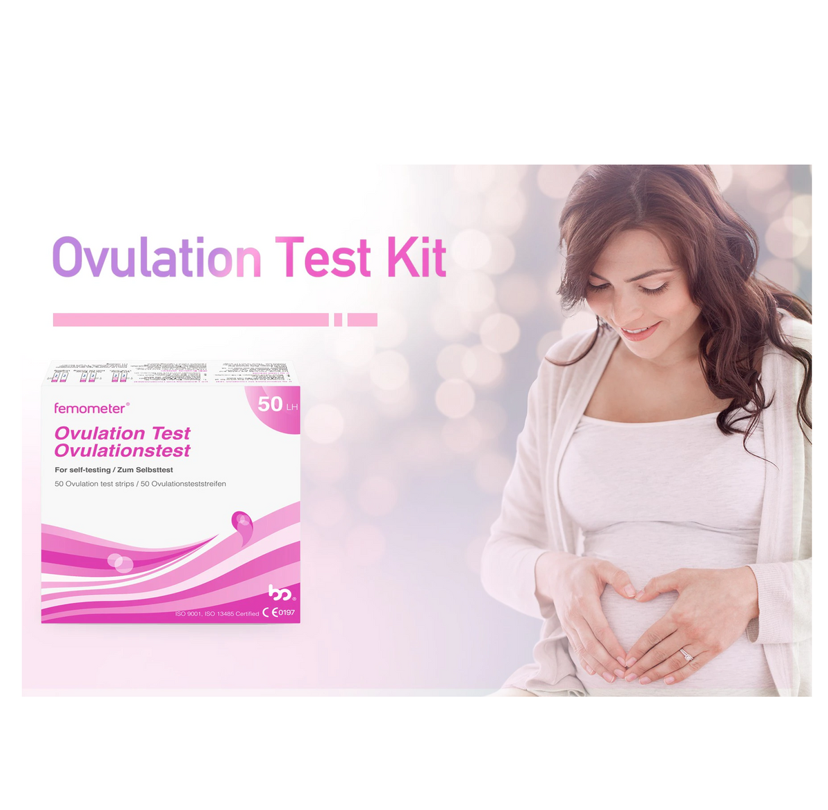 Ovulation Test Strips Kit 50 Pack for Cycle Tracking