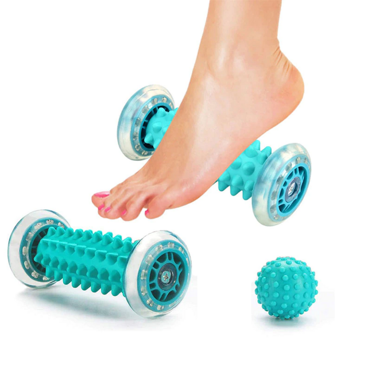 Foot Massage Roller and Spiky Ball Kit for Relaxation