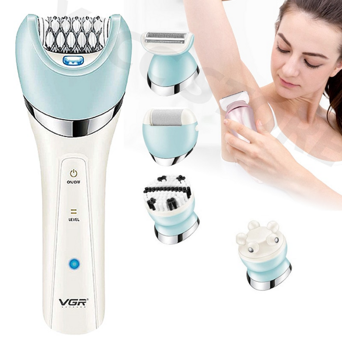 5-in-1 Electric Epilator and Shaver for Face and Body