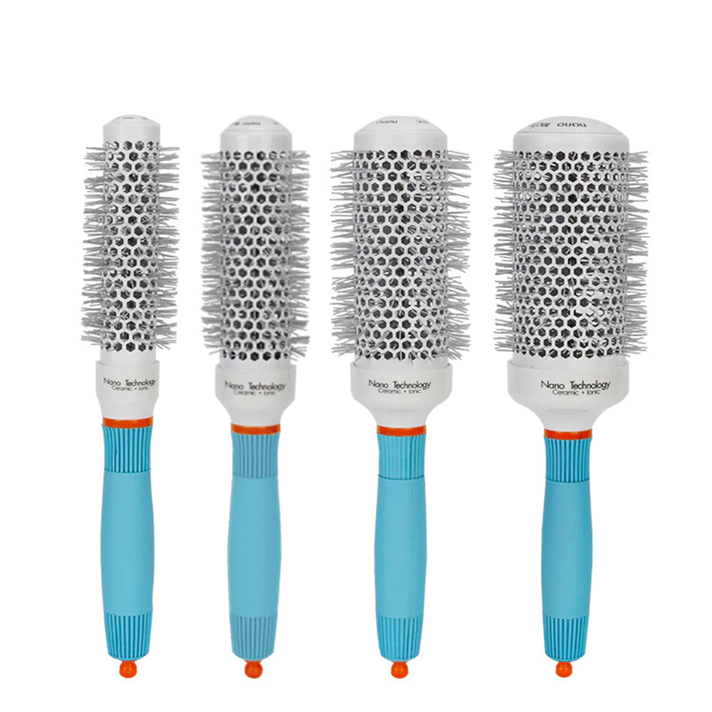 4-Piece Ceramic Barrel Hair Brush Styling Set