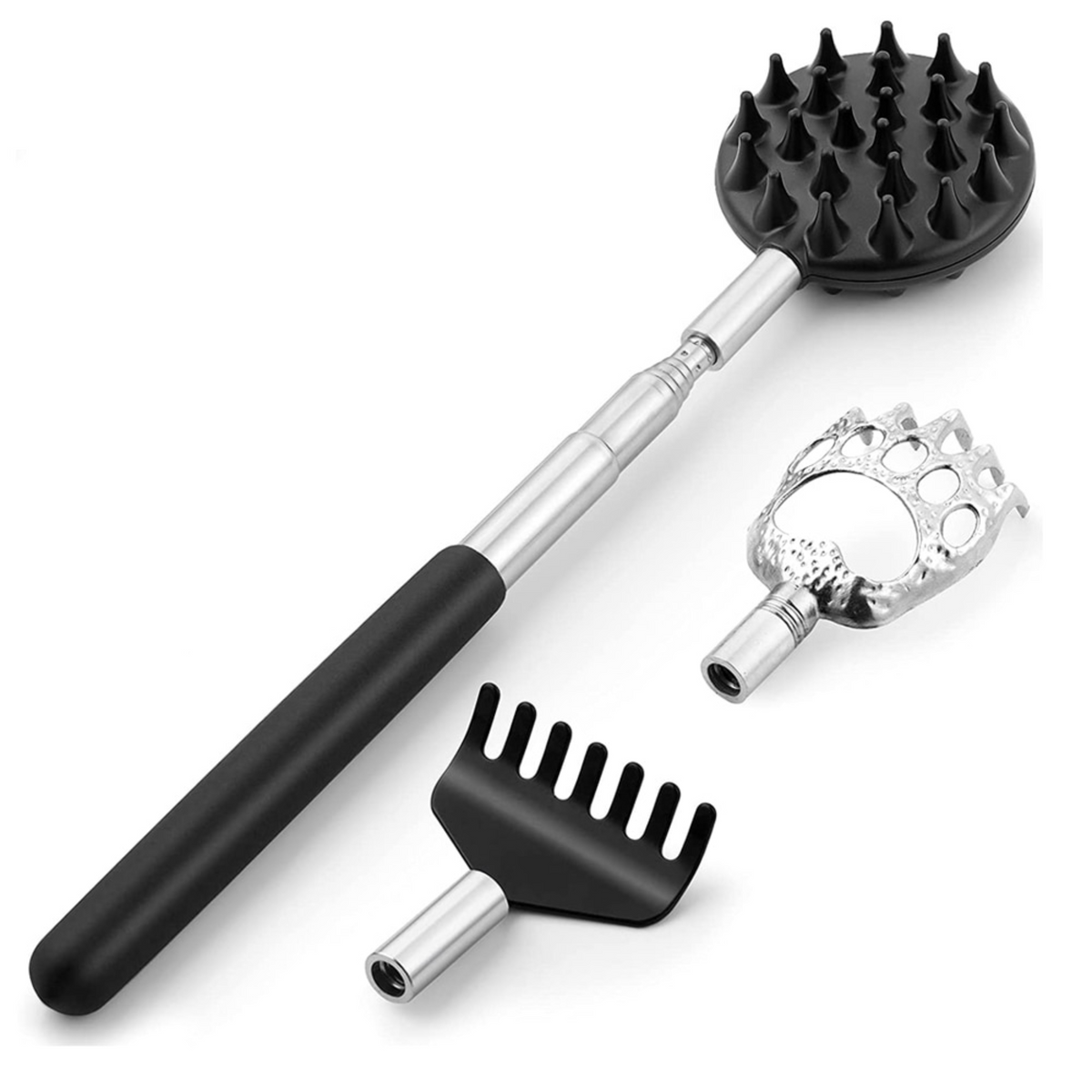 Telescoping Stainless Steel Back Scratcher Set