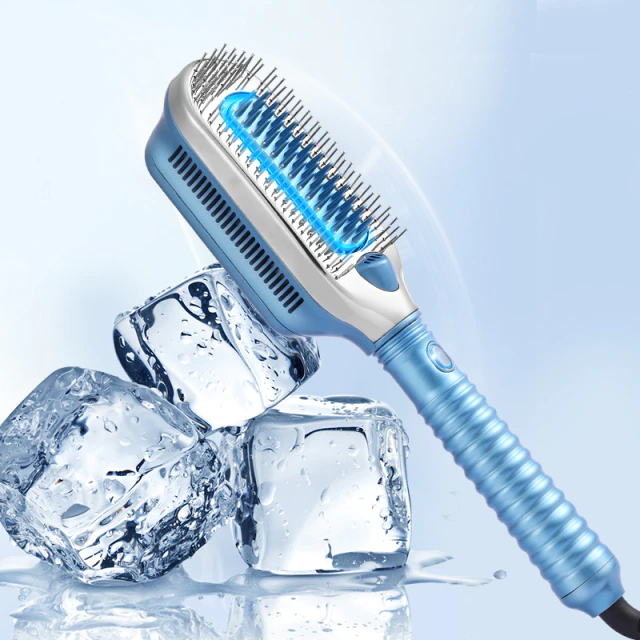 Cold Air Hair Straightening Brush for Smooth Styling