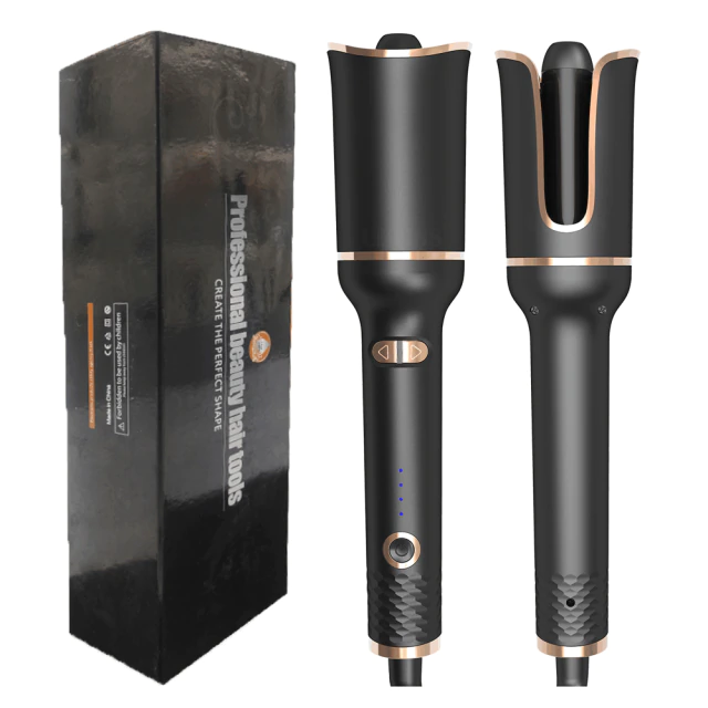 Auto rotating ceramic hair curler