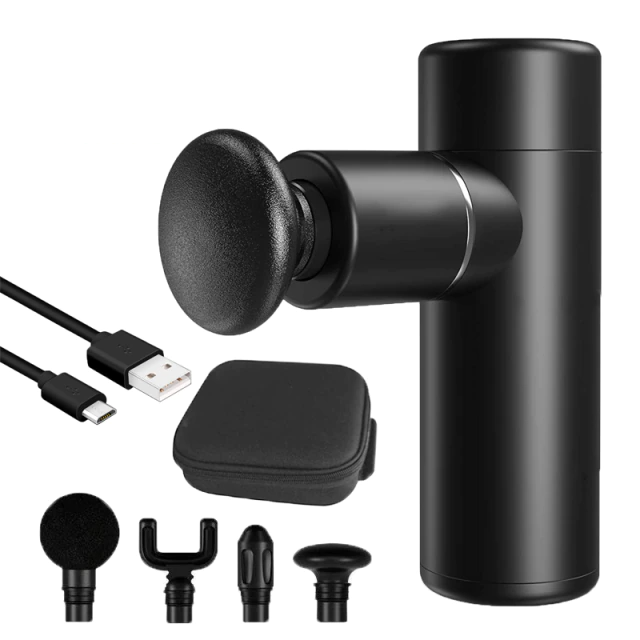 Mini Handheld Percussion Massage Gun with 8 Heads