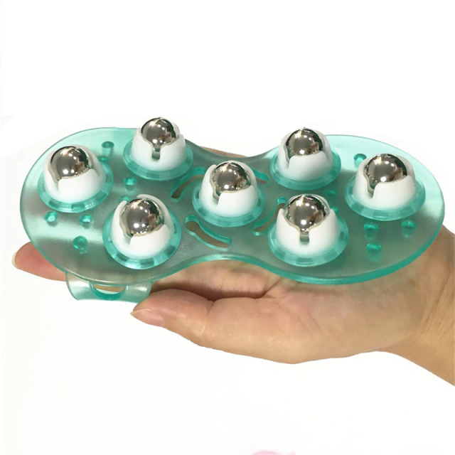 Roller Ball Body Massage Glove with 360-Degree Balls