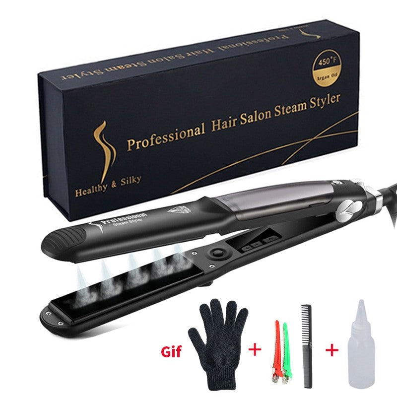 Professional hair iron straightener