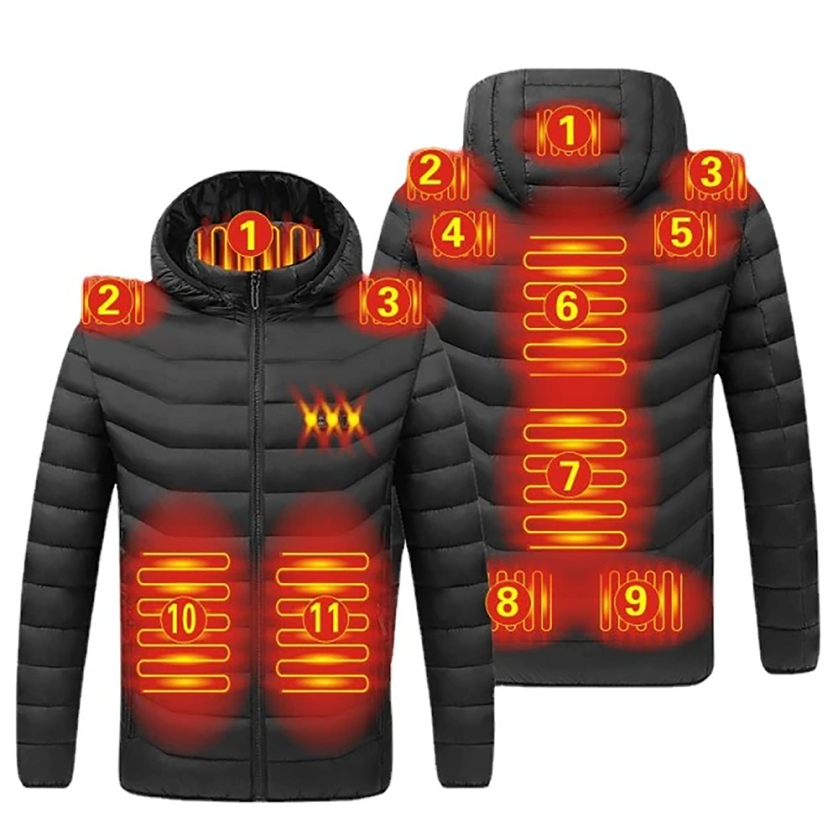 11 Heated Warm electric Heating Hoodie Jacket