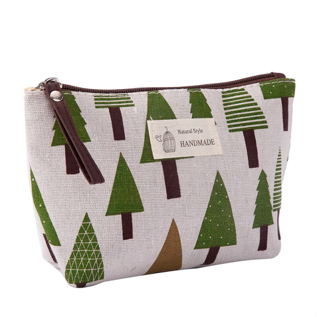 Canvas printed cosmetic bags multi-function travel organizer bag