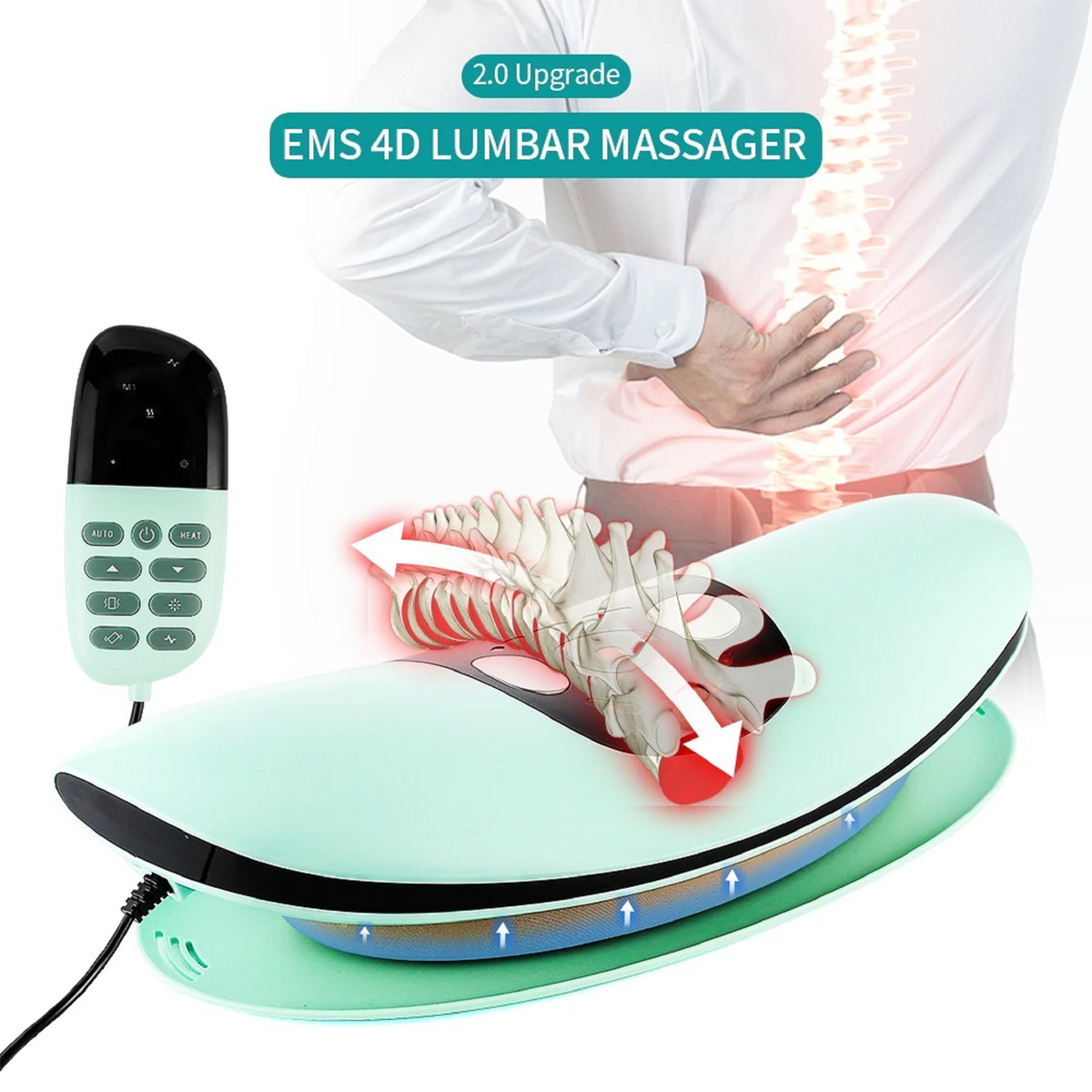Heated Lower Back Massage Cushion with Vibration